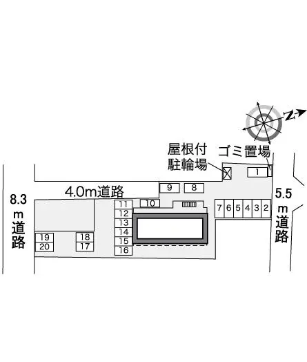 ★手数料０円★深谷市稲荷町２丁目 月極駐車場